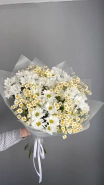 Полевой букет: кустовая ромашка + танацетум 4