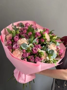 Пышный пионовидный микс &laquo;Розовый микс&raquo; 4