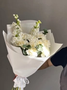Букет маттиолы и диантусов &laquo;Снежное вдохновение&raquo; 4