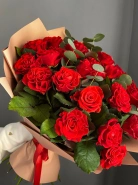 Букет из 25 алых роз &laquo;Коррида&raquo; 4