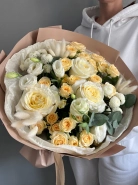 Букет из Пионовидной розы &laquo;Светлый знак внимания&raquo; 0
