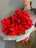 Букет из 11 алых французских роз &laquo;Алые тайны&raquo; 3