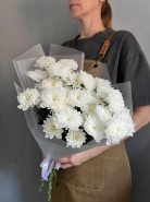 Букет из 5 кустовых хризантем &laquo;Белое облако&raquo; 0