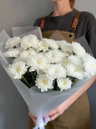 Букет из 5 кустовых хризантем &laquo;Белое облако&raquo; 1