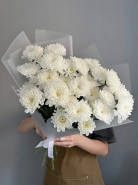 Букет из 5 кустовых хризантем &laquo;Белое облако&raquo; 3