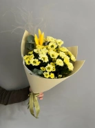 Букет из хризантем сантини &laquo;Улыбка дня&raquo; 2