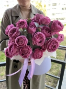 Пионовидная Роза в шляпной коробке 2